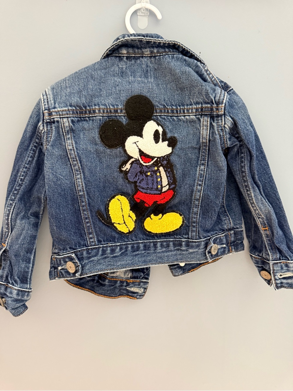 GAP Kids Blue Denim Jacket with Mickey Patch